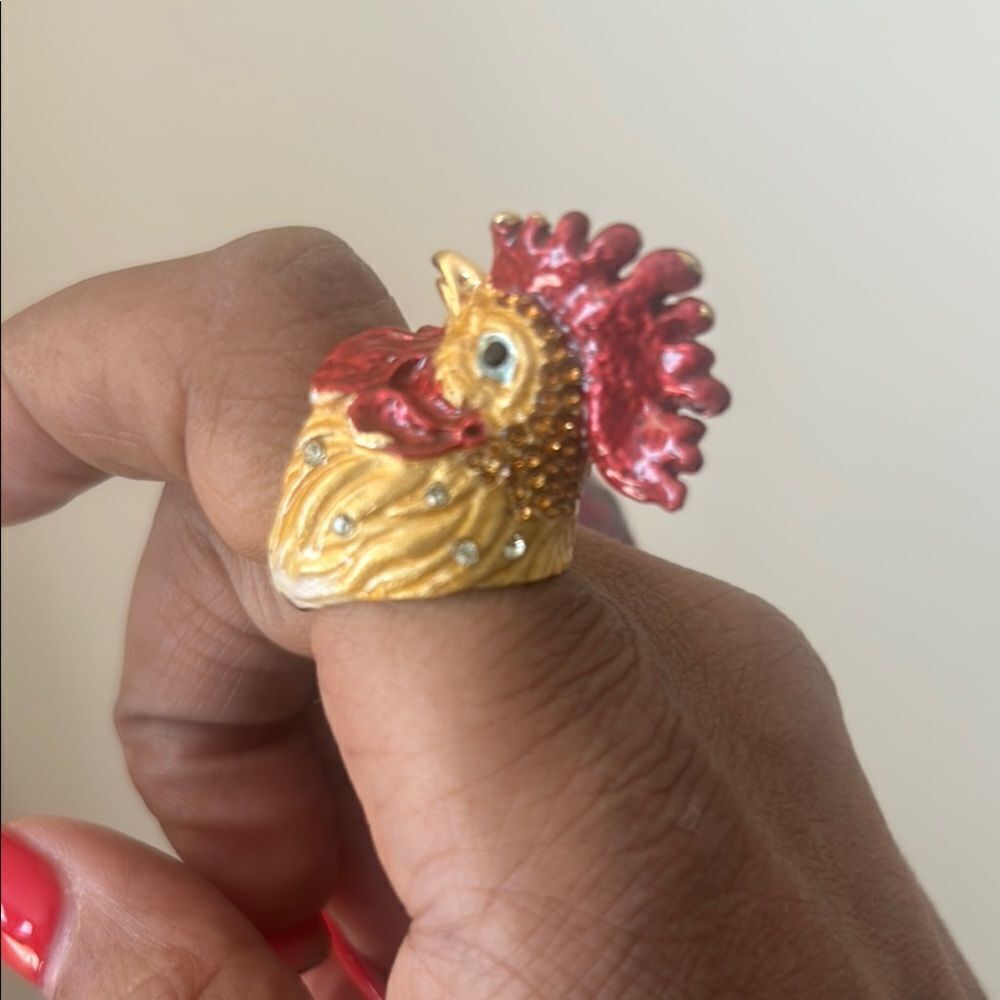 ***Host Pick: Together We Posh 10/27/25 Colorful Rooster Statement Ring